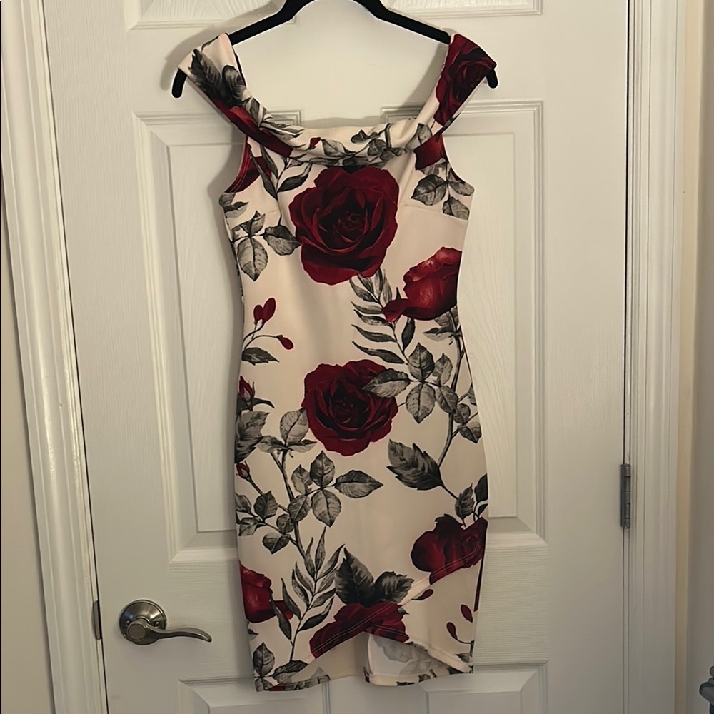 Rose Off-Shoulder Dress